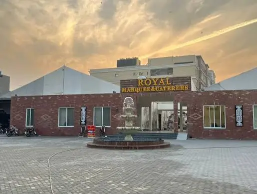 Royal Marquee exterior at night, 5CWV+339, Altaf Town, Multan, Pakistan